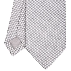CRAVATTA CERIMONIA In seta jacquard grigio chiaro
