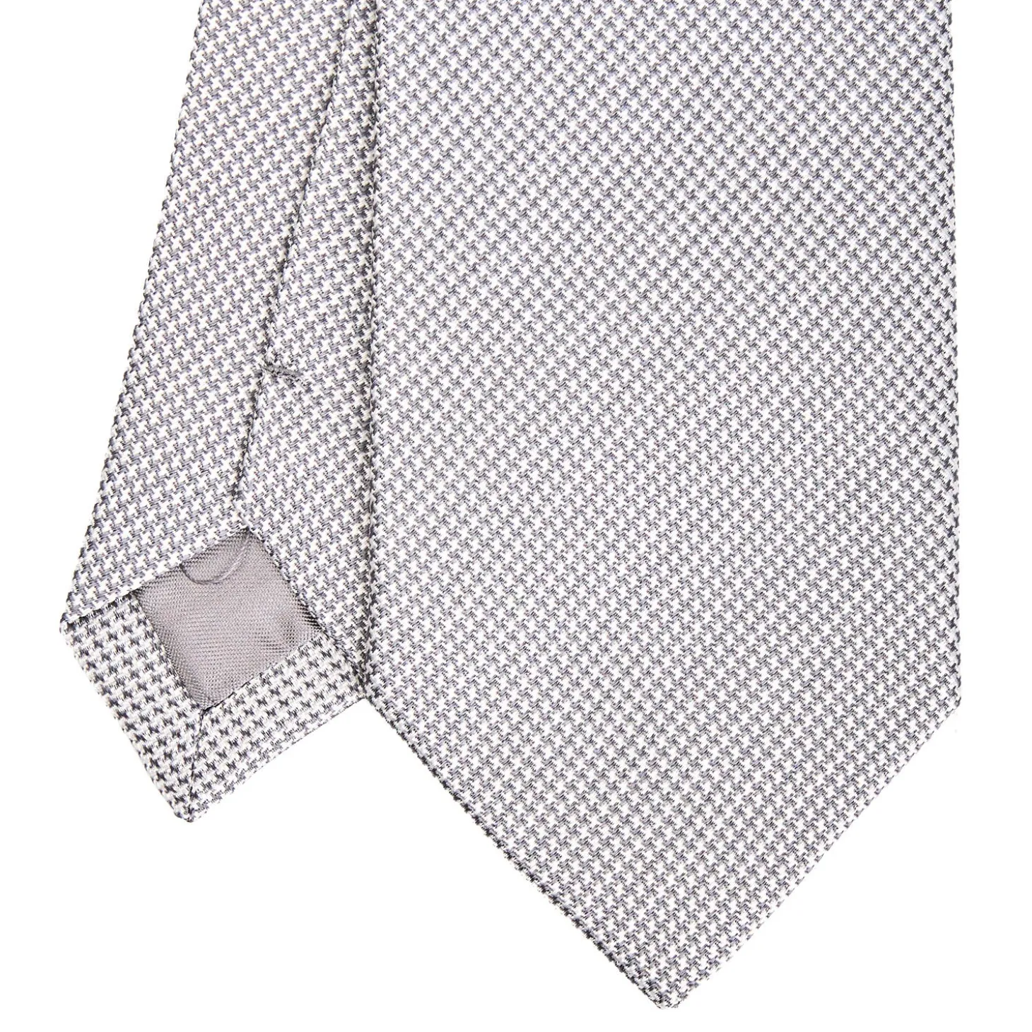 CRAVATTA CERIMONIA In seta jacquard grigio chiaro