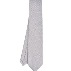 CRAVATTA CERIMONIA In seta jacquard grigio chiaro