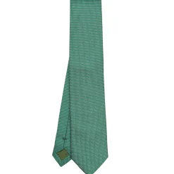 CRAVATTA CERIMONIA IN SETA JACQUARD VERDE CHIARO Microfantasia geometrica