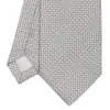 CRAVATTA CERIMONIA IN SETA JACQUARD GRIGIO CHIARO Microfantasia geometrica