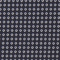 CRAVATTA CERIMONIA IN SETA JACQUARD BLU SCURO Microfantasia geometrica