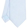 CRAVATTA CERIMONIA IN SETA JACQUARD AZZURRA Microfantasia geometrica