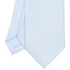 CRAVATTA CERIMONIA IN SETA JACQUARD AZZURRA Microfantasia geometrica
