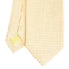 CRAVATTA CERIMONIA IN SETA JACQUARD GIALLA Microfantasia geometrica
