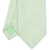 CRAVATTA CERIMONIA IN SETA JACQUARD VERDE CHIARO Microfantasia geometrica