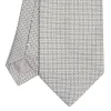 CRAVATTA CERIMONIA IN SETA JACQUARD GRIGIO CHIARO Microfantasia geometrica