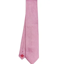 CRAVATTA CERIMONIA ROSA In seta jacquard