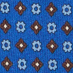 CRAVATTA CLASSICA IN LANA BLUETTE Microfantasia fiore