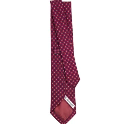 CRAVATTA CLASSICA IN LANA FUCSIA Microfantasia fiore