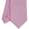CRAVATTA CLASSICA IN SETA ROSA Microfantasia m geometrica