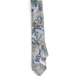 CRAVATTA DONNA CLASSICA IN SETA STAMPATA AZZURRA Archivio inspiration