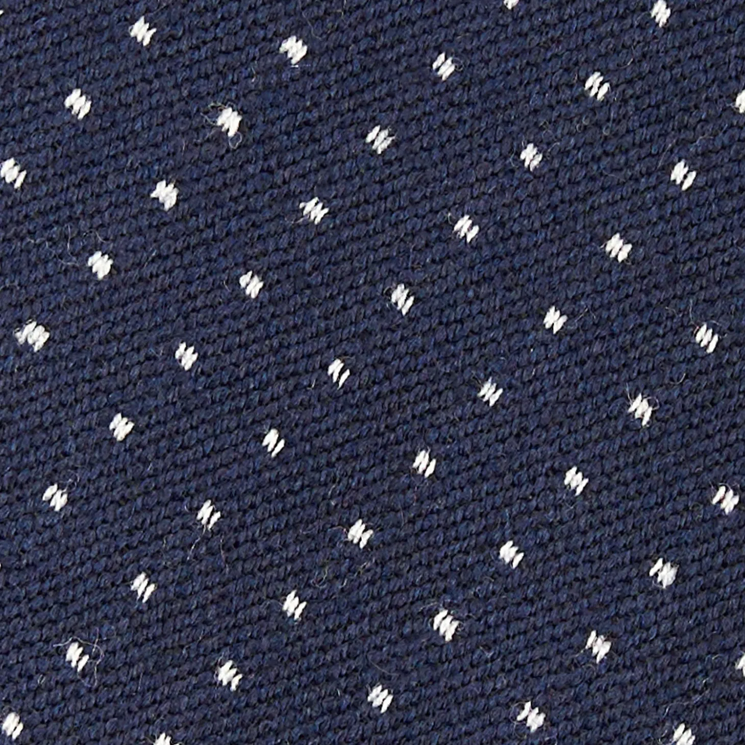 CRAVATTA DONNA IN LANA BLU SCURO Microfantasia geometrica