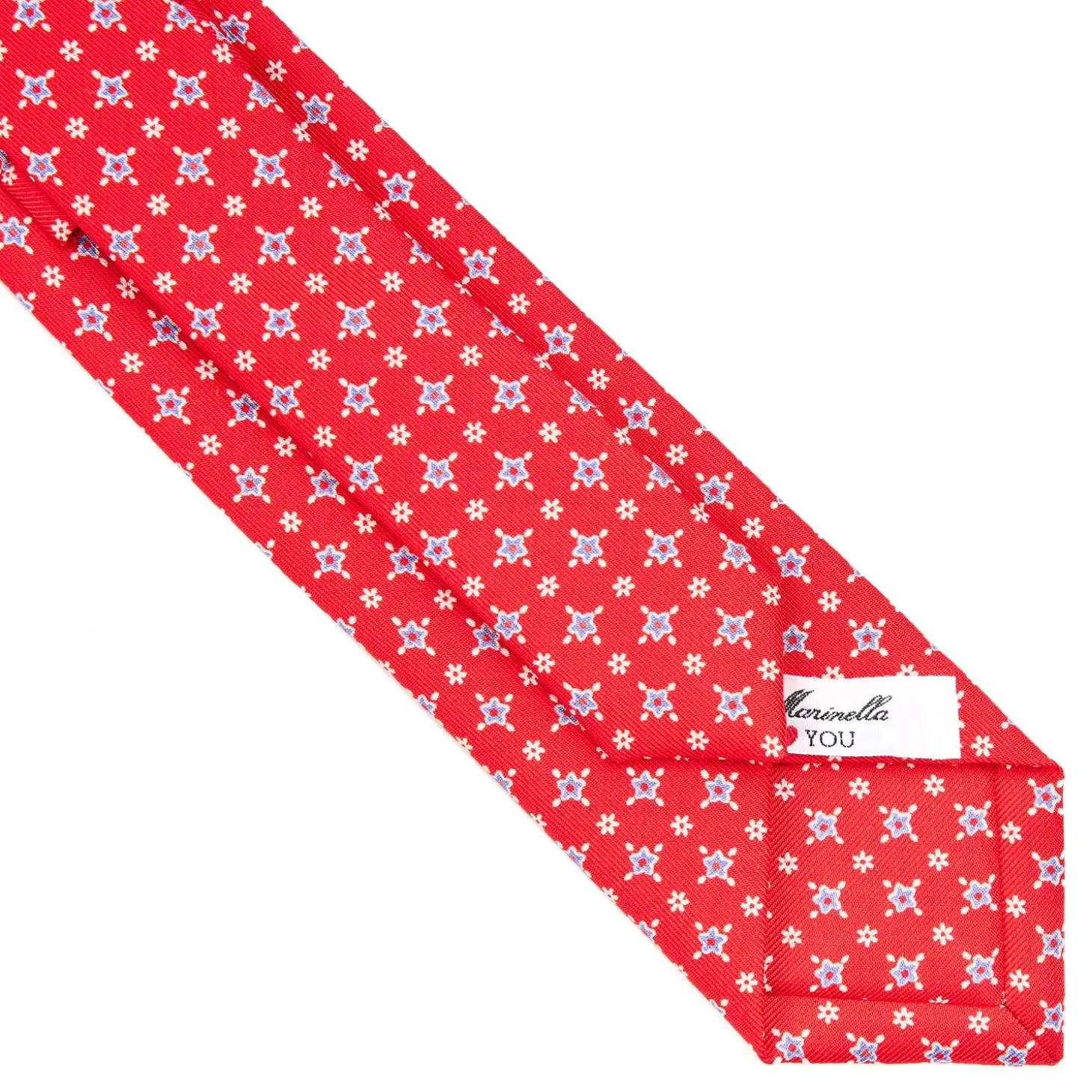 CRAVATTA DONNA ROSSA 7 CM IN SETA STAMPATA San valentino edition