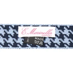 CRAVATTA DONNA TRICOT IN SETA AZZURRA Pied de poule