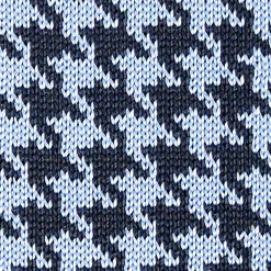 CRAVATTA DONNA TRICOT IN SETA AZZURRA Pied de poule