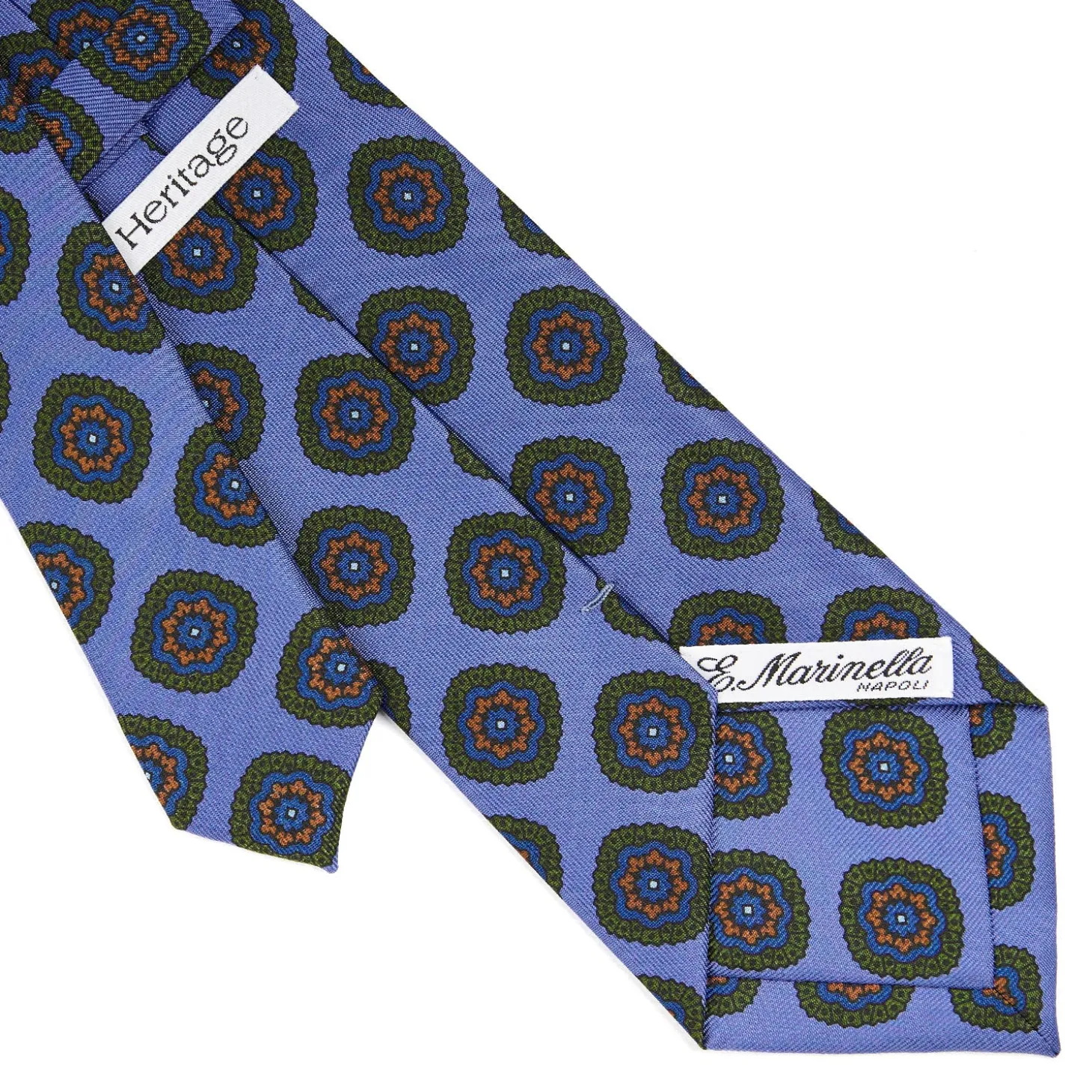 CRAVATTA IN SETA AZZURRO POLVERECollezione heritage