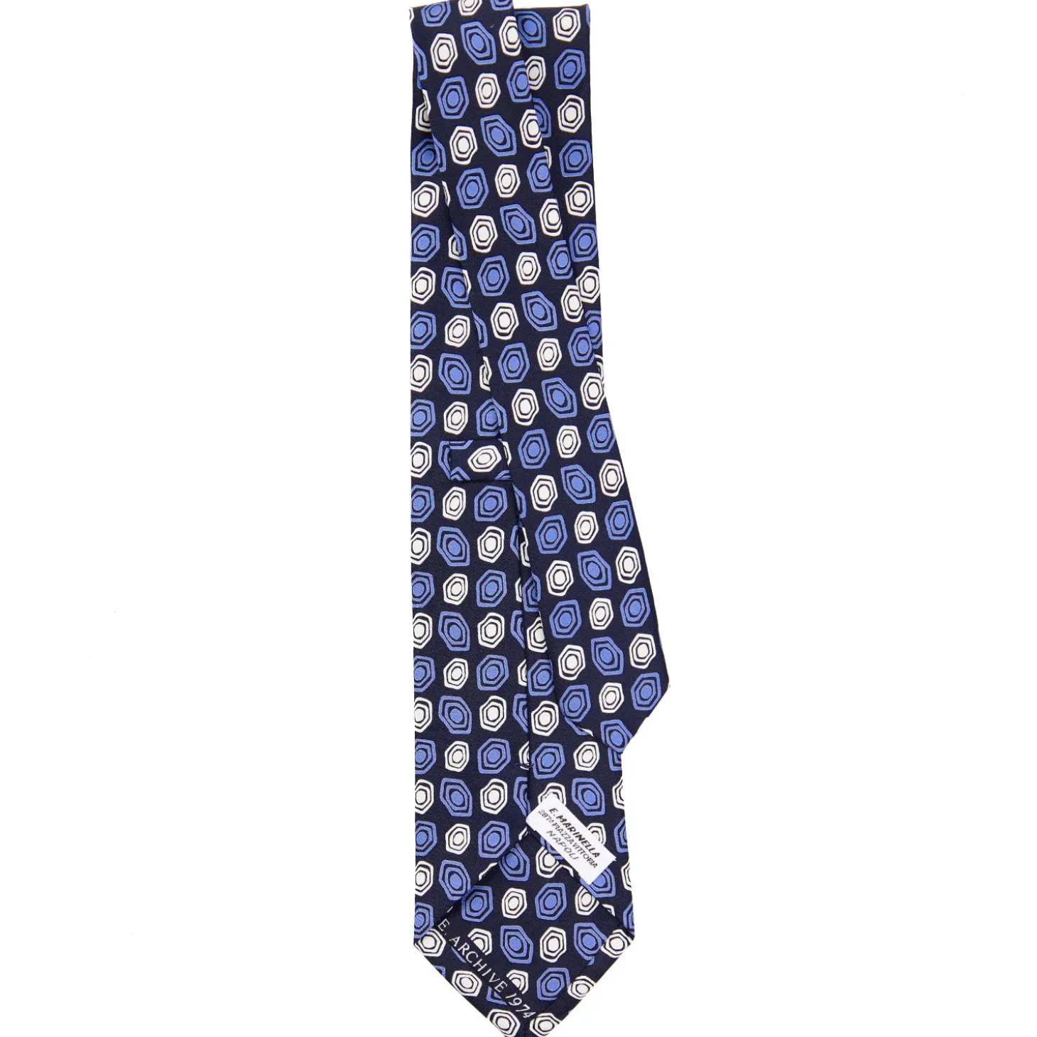 CRAVATTA IN SETA BLU SCURO Collezione archivio anno 1974