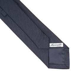 CRAVATTA IN SETA JACQUARD BLU Con cornetto sottonodo