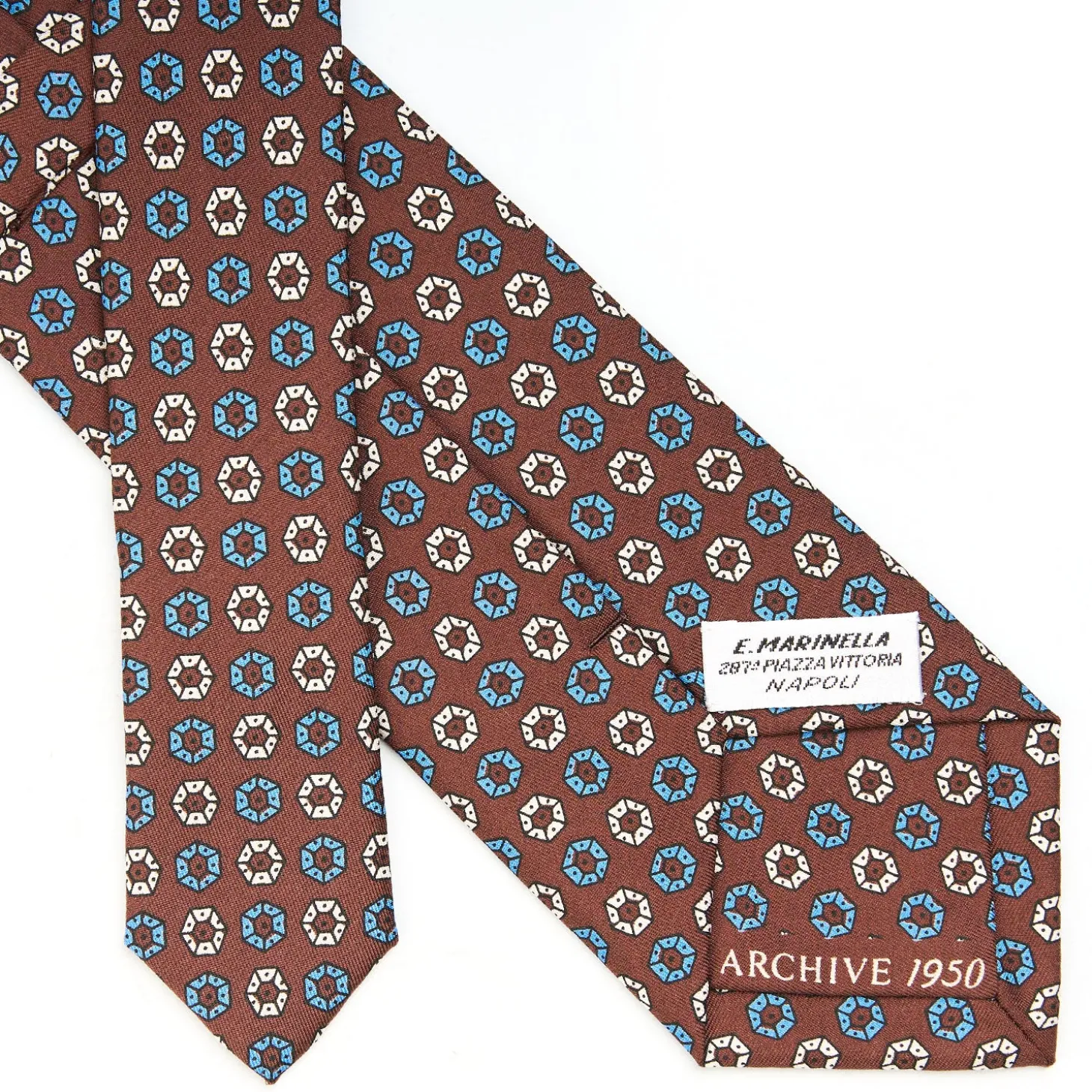 CRAVATTA IN SETA MARRONE SCURO Collezione archivio anno 1950