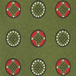 CRAVATTA IN SETA VERDE OLIVA Collezione archivio anno 1951