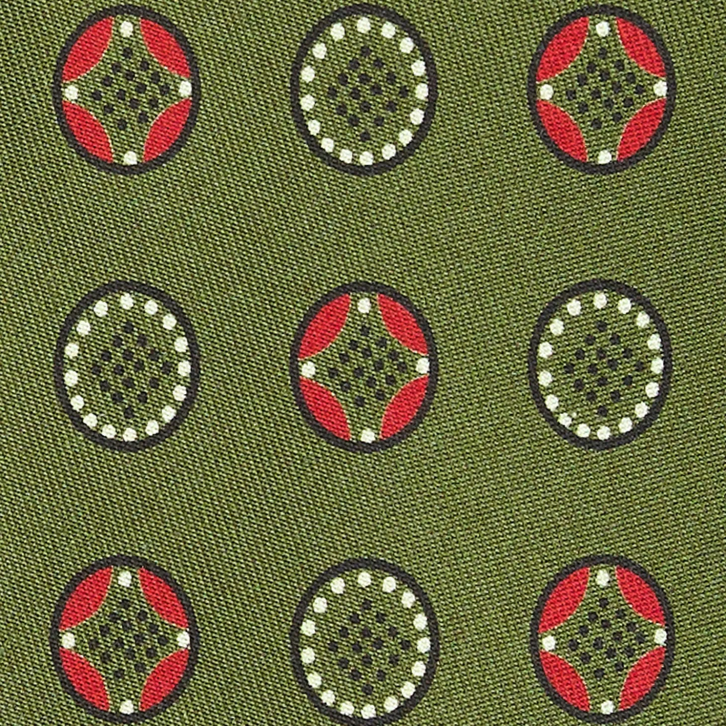 CRAVATTA IN SETA VERDE OLIVA Collezione archivio anno 1951
