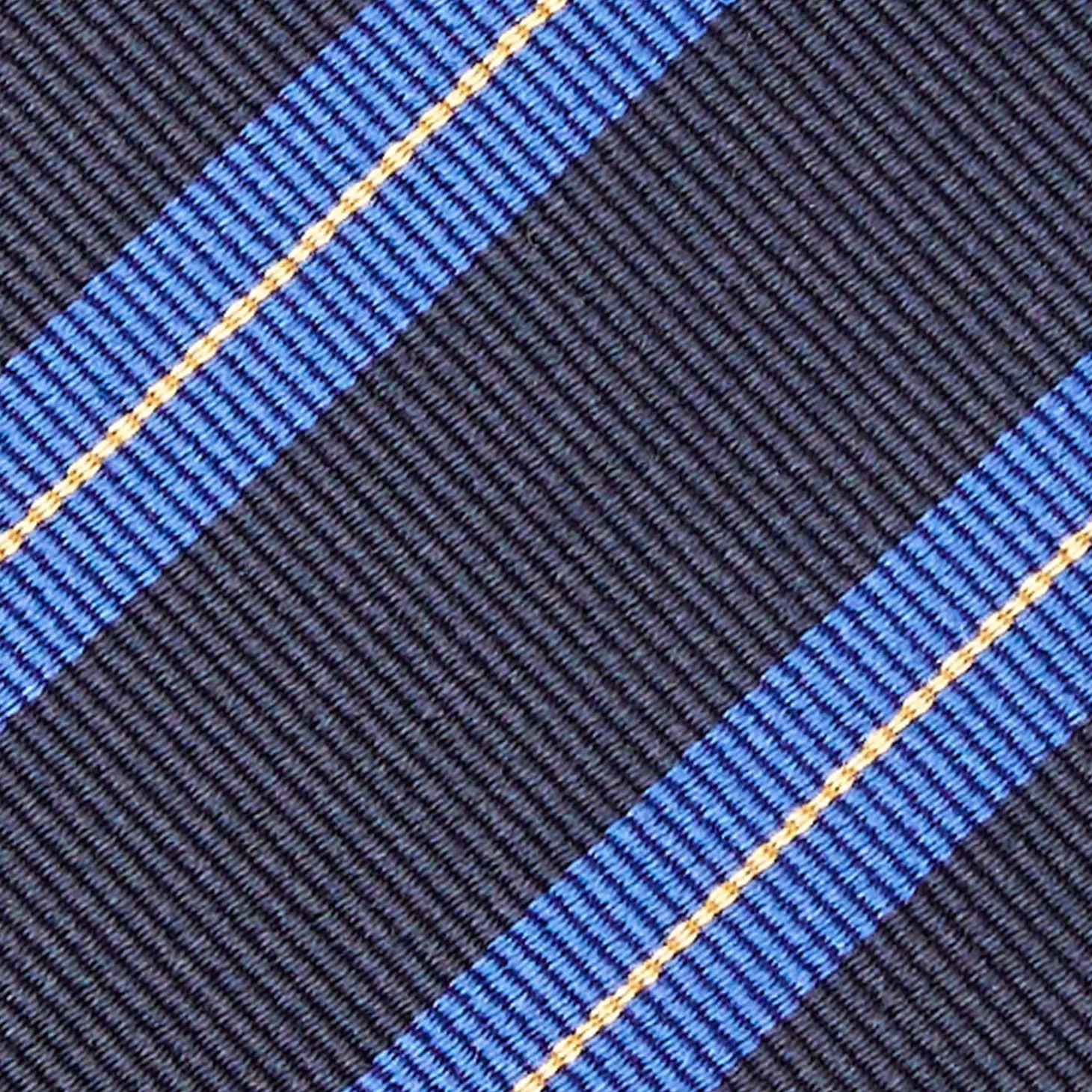 CRAVATTA REGIMENTAL IN SETA BLU SCURO Righe azzurre