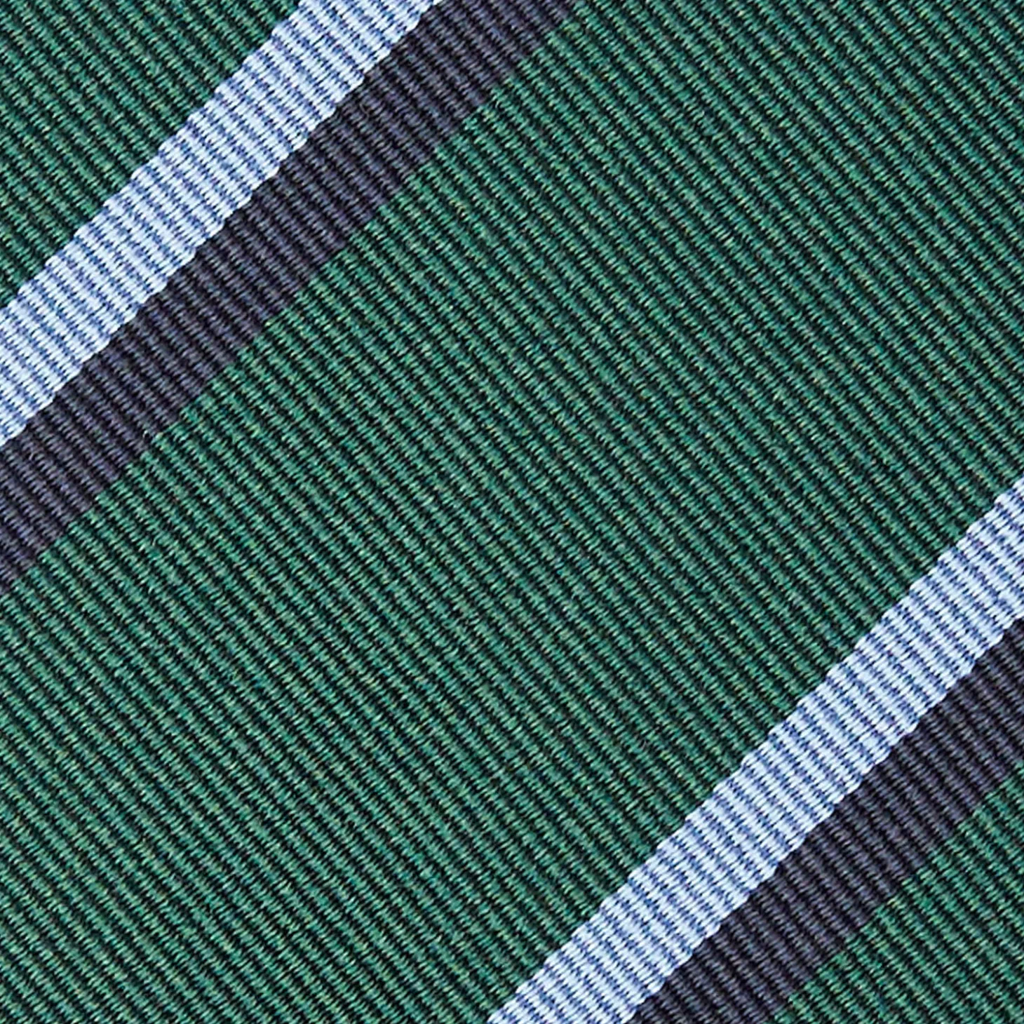 CRAVATTA REGIMENTAL IN SETA VERDE SCURO Righe blue e azzurre