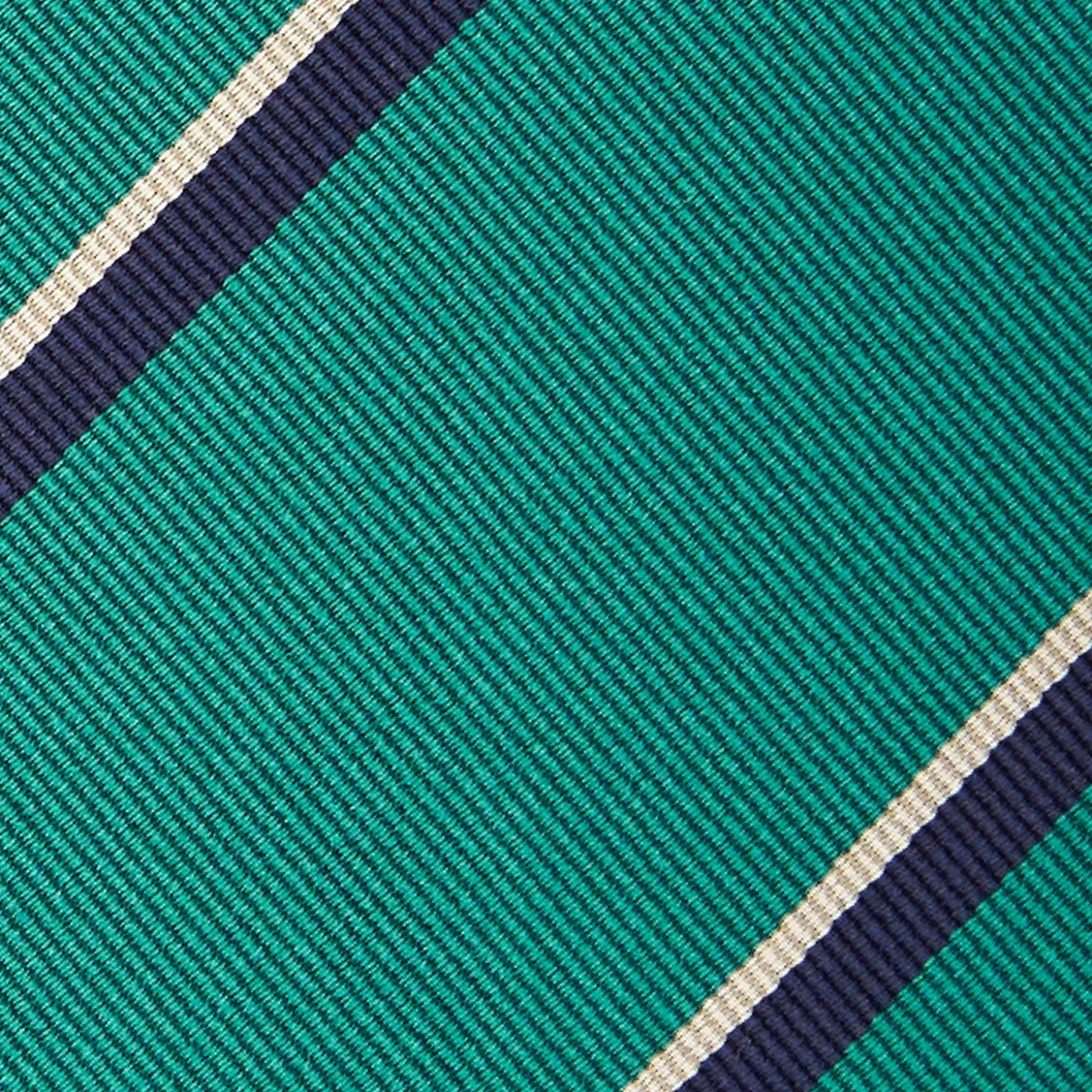 CRAVATTA REGIMENTAL IN SETA VERDE SCURO Righe blu