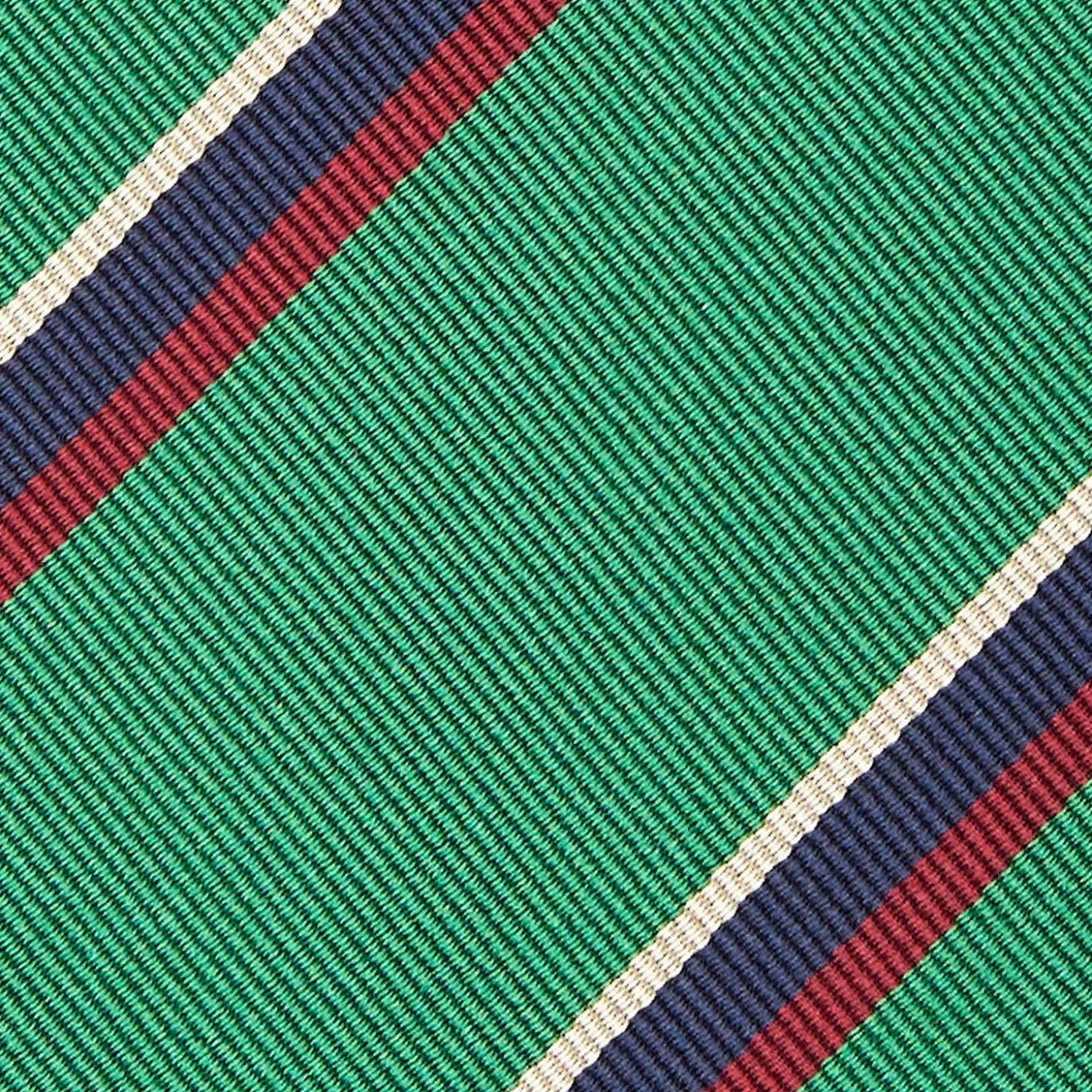 CRAVATTA REGIMENTAL IN SETA VERDE SCURO Righe blu e bordeaux