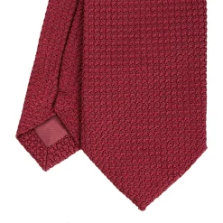 CRAVATTA SARTORIALE BORDEAUX In garza di seta