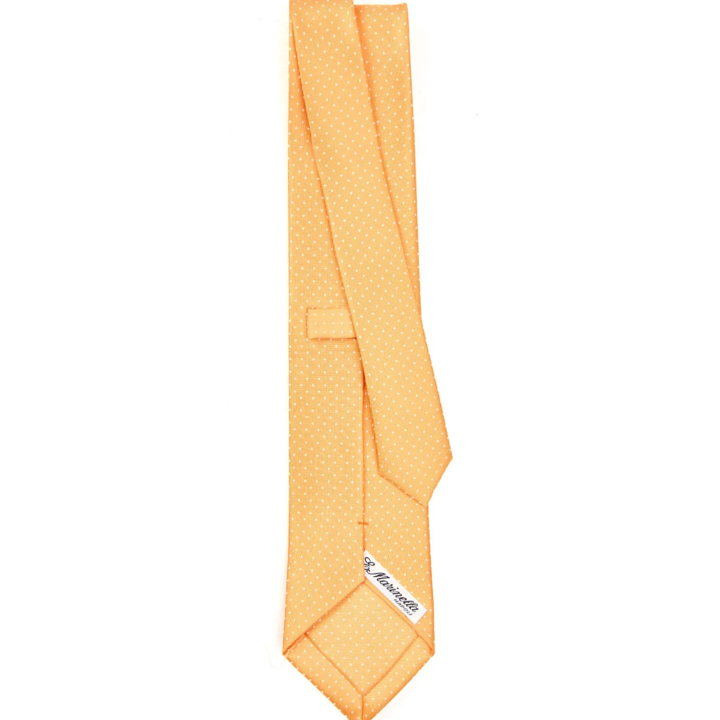 CRAVATTA SARTORIALE CLASSICA IN SETA GIALLA Pois