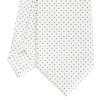 CRAVATTA SARTORIALE CLASSICA IN SETA BIANCA Pois