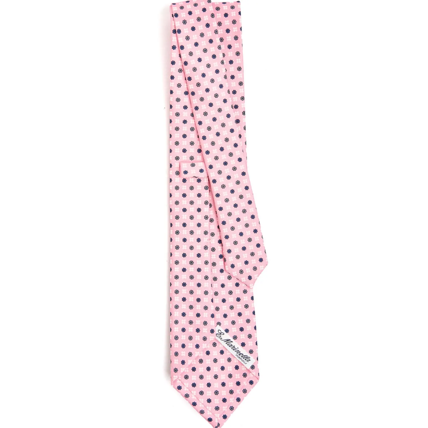 CRAVATTA SARTORIALE CLASSICA IN SETA ROSA Microfantasia fiore