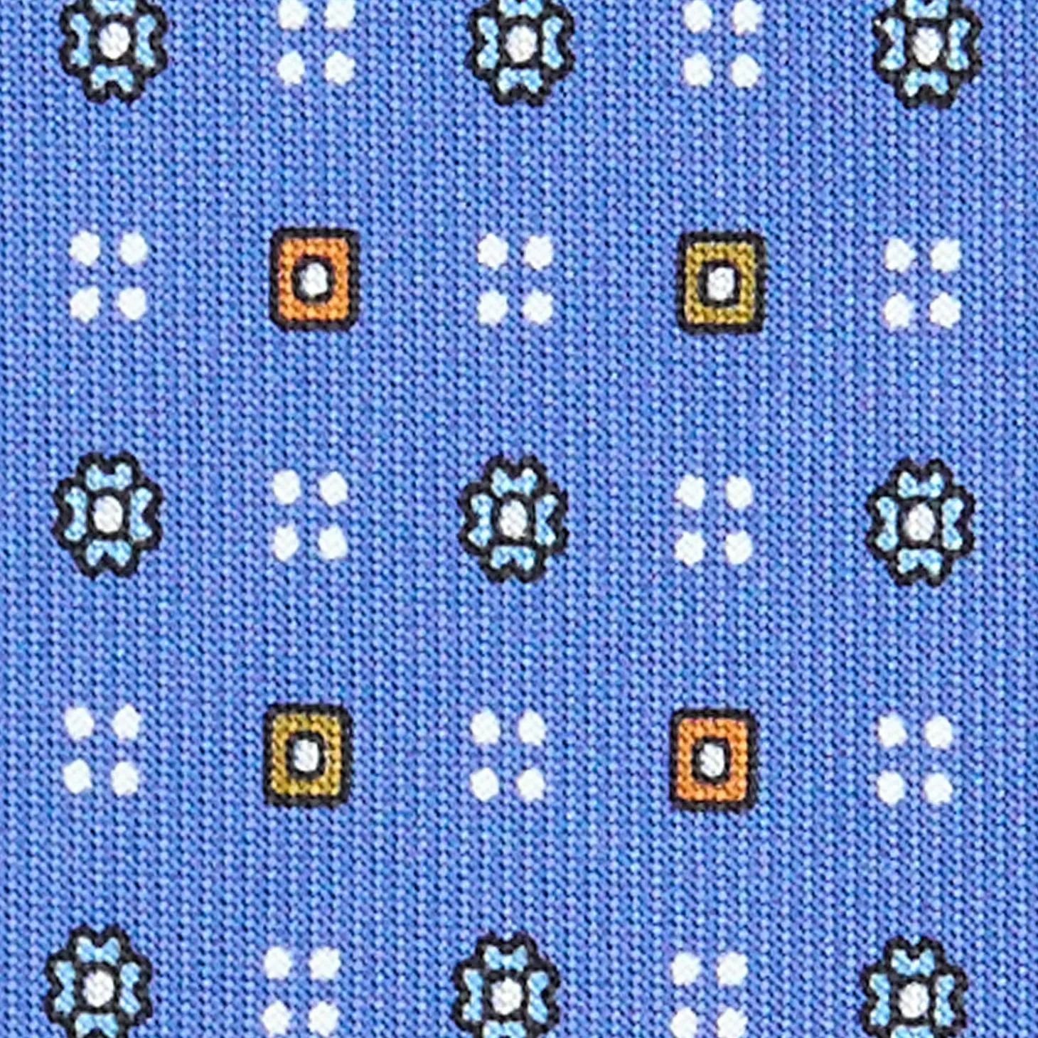 CRAVATTA SARTORIALE CLASSICA IN SETA AZZURRO POLVERE Microfantasia fiore