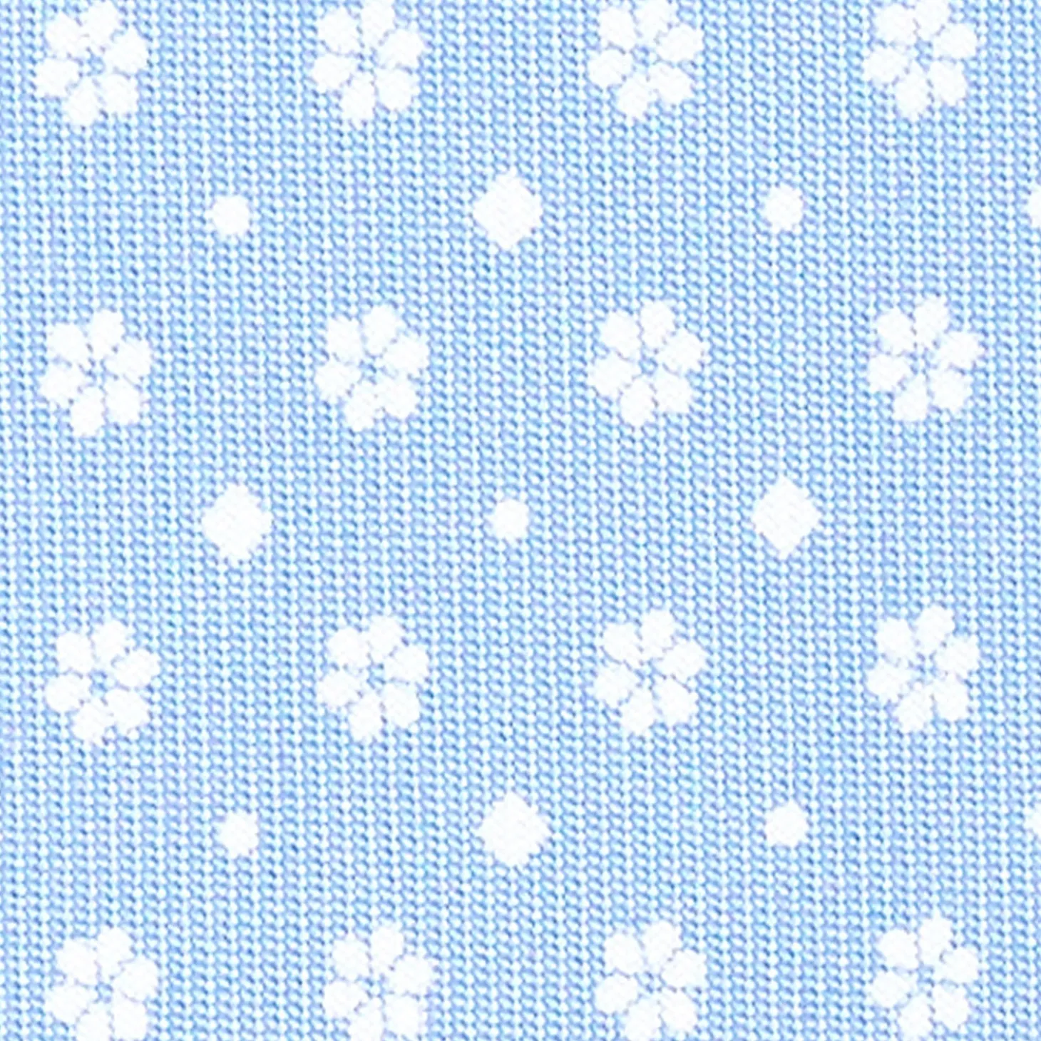 CRAVATTA SARTORIALE CLASSICA IN SETA AZZURRO Microfantasia fiore