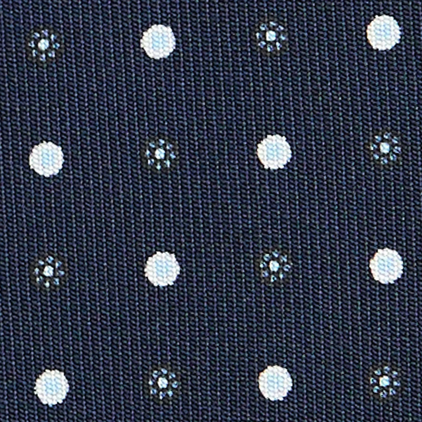 CRAVATTA SARTORIALE CLASSICA IN SETA BLU SCURO Microfantasia fiore