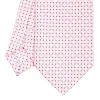 CRAVATTA SARTORIALE CLASSICA IN SETA ROSA Microfantasia fiore