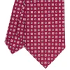 CRAVATTA SARTORIALE CLASSICA IN SETA FUCSIA Microfantasia fiore
