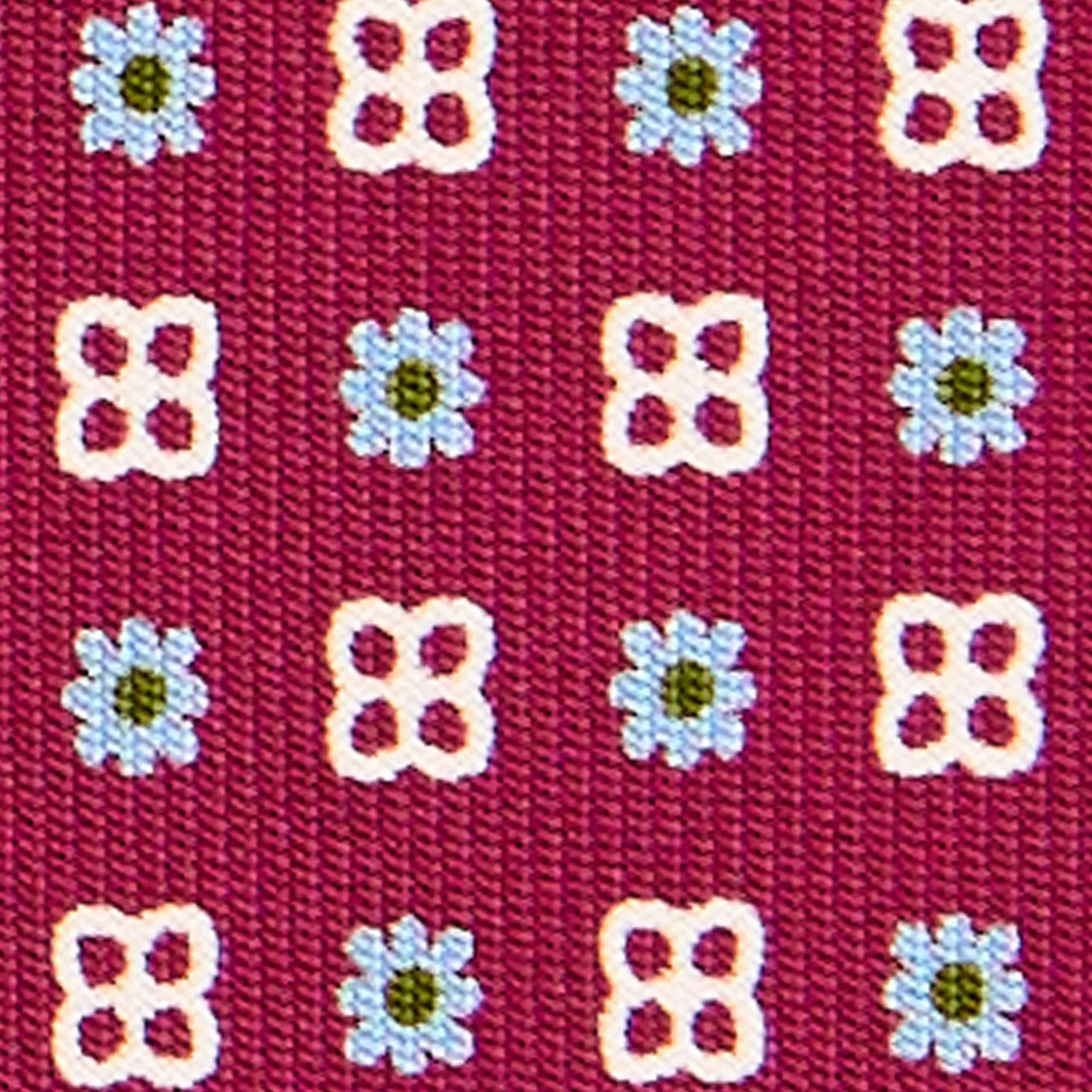CRAVATTA SARTORIALE CLASSICA IN SETA FUCSIA Microfantasia fiore