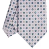 CRAVATTA SARTORIALE CLASSICA IN SETA GRIGIO CHIARO Microfantasia fiore