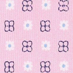 CRAVATTA SARTORIALE CLASSICA IN SETA ROSA Microfantasia fiore