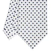 CRAVATTA SARTORIALE CLASSICA IN SETA BIANCA Microfantasia fiore