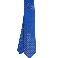 CRAVATTA SARTORIALE CLASSICA IN SETA BLUETTE Microfantasia fiore