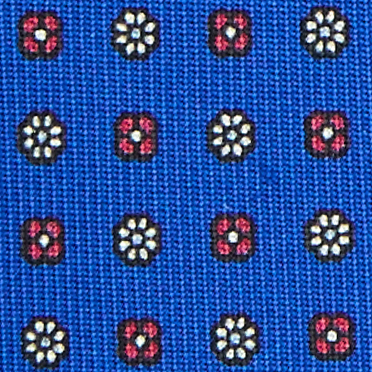 CRAVATTA SARTORIALE CLASSICA IN SETA BLUETTE Microfantasia fiore