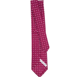 CRAVATTA SARTORIALE CLASSICA IN SETA BORDEAUX Microfantasia fiore