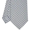 CRAVATTA SARTORIALE CLASSICA IN SETA BIANCA Microfantasia fiore