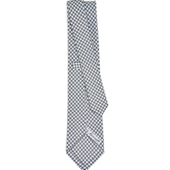 CRAVATTA SARTORIALE CLASSICA IN SETA BIANCA Microfantasia fiore