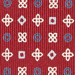 CRAVATTA SARTORIALE CLASSICA IN SETA BORDEAUX Microfantasia fiore