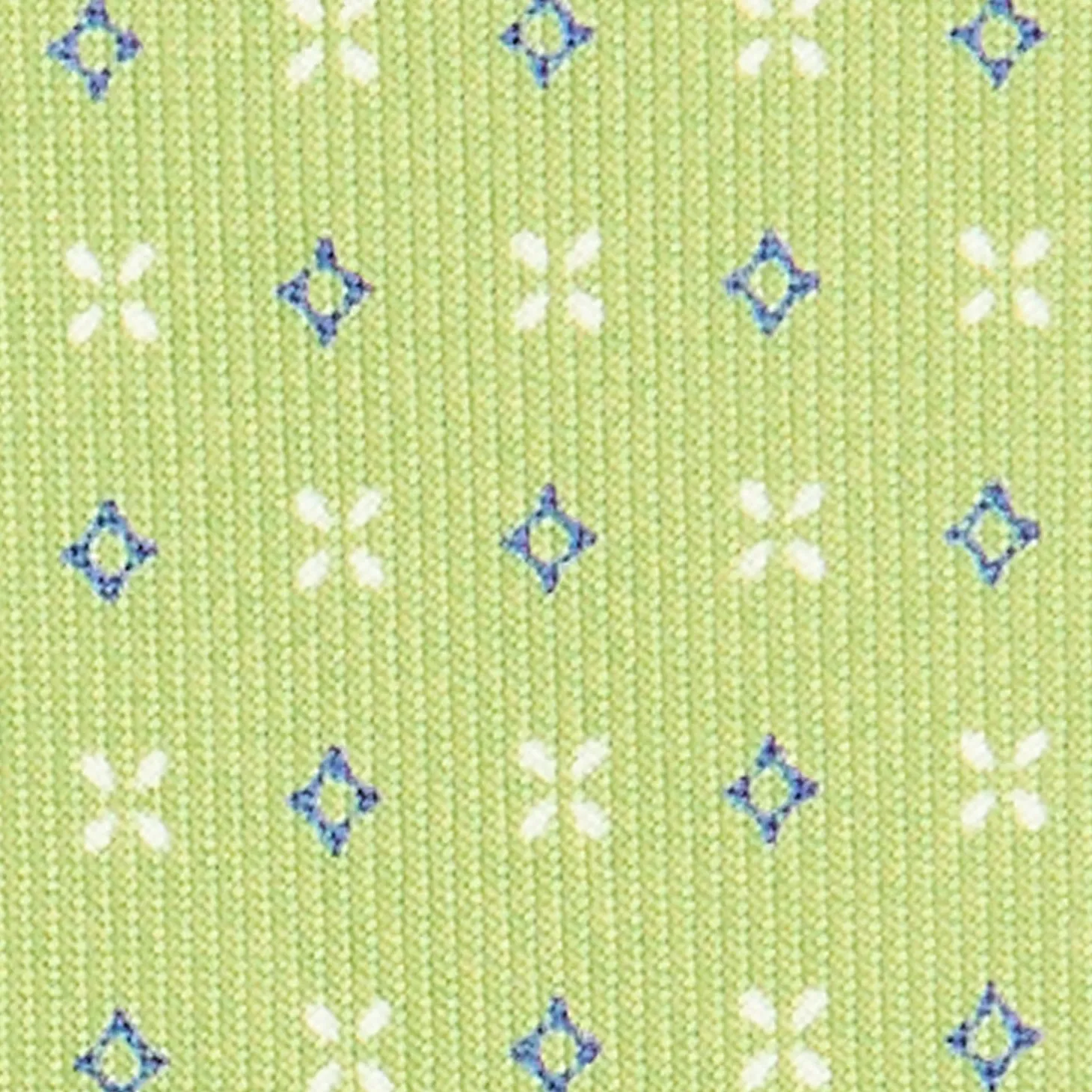 CRAVATTA SARTORIALE CLASSICA IN SETA VERDE CHIARO Microfantasia fiore